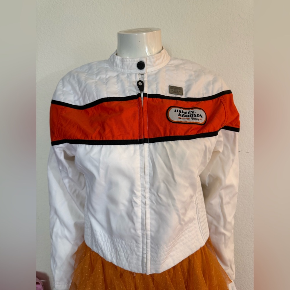 Harley-Davidson Racing Jacket in White and Orange